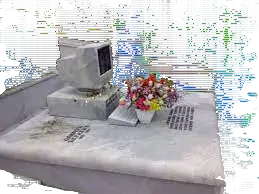 flower planter computer tombstone